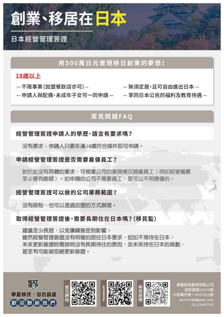 2025 最新日本移民指南！6 大簽證類型＋永住歸化申請一次看懂！日本經營管理簽證